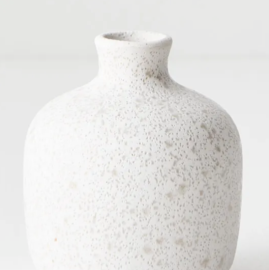 Ceramic Speckled Bud Vase Short